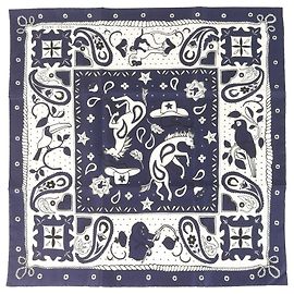 Hermès Hermes 24SS Silk Bandana Scarf Black White Blue
