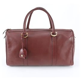 Cartier Must Bordeaux Leather Handbag Dark red