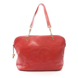 Chanel Large Coco Mark Tote Bag Rot
