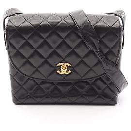 Chanel Matelassé Shoulder Bag Black