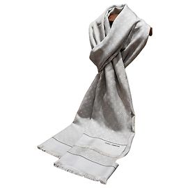 Bufanda de seda Dolce & Gabbana estampada Castaño Gris