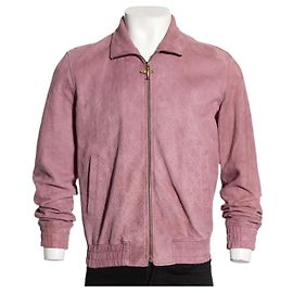 Louis Vuitton Monogram Suede Bomber Jacket Pink
