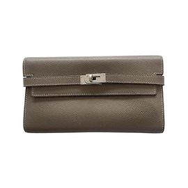 Hermès Kelly Wallet in Étoupe Leather Taupe