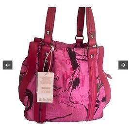 Galliano Sac Cabas Imprimé Journal Rose Rose Autre