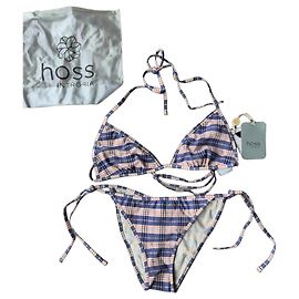 Hoss Intropia Kariertes Bikini-Set Pink Weiß Blau