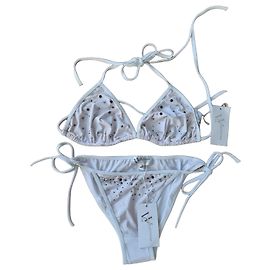 Autre Marque Conjunto Biquíni Triângulo Valentina CHAYNA Branco Branco