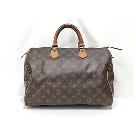 Borsa Louis Vuitton Speedy Monogram Canvas 35 Marrone