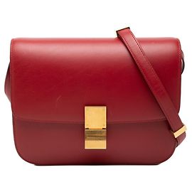Céline Borsa a tracolla Celine Classic Box Rosso