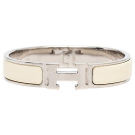 Hermès Bracciale Click H PM Hermes Argento Crudo