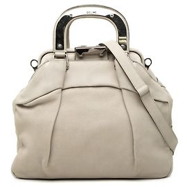 Céline Bolsa de mão e bolsa de ombro em couro bege Celine Bege