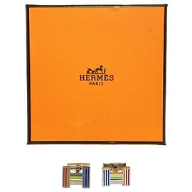 Hermès Pochette de boutons HERMES en argent Argenté
