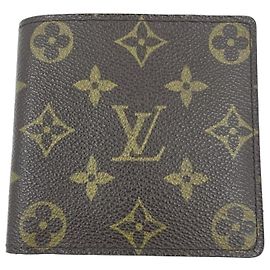 Cartera de doble pliegue Louis Vuitton Monogram Castaño