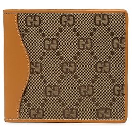 Gucci GG Canvas Bi-fold Wallet Brown