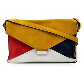 Céline Pochette Celine Diamond Tricolore avec bandoulière Multicolore