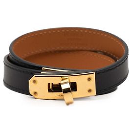Hermès Pulseira Kelly Double Tour Hermes Preto