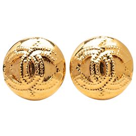 Orecchini a clip Chanel Vintage Coco Mark D'oro