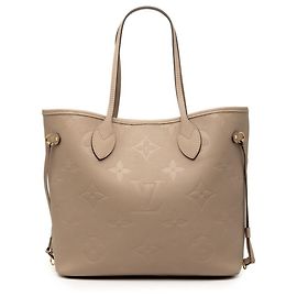 Sac cabas Louis Vuitton Monogram Empreinte Neverfull MM Gris