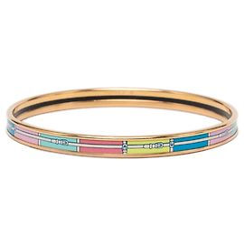 Hermès Hermes Enamel Belt Motif Bangle Multiple colors Golden