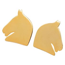 Hermès Boucles d'oreilles Cheval Clip en Or Hermes Doré