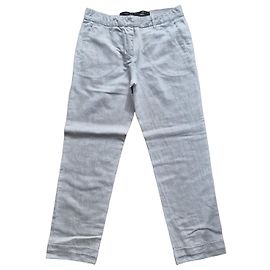 Barbara Bui Pantalones rectos de lino beige Beige