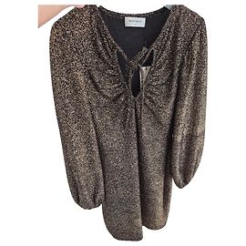 Autre Marque Rut&Circle Paillettenkleid Schwarz-Gold Schwarz Golden