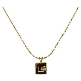 GIVENCHY Halskette Metall Gold Auth SW2367 Golden