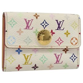 LOUIS VUITTON Monedero Multicolor Porte Monnaie Cozy White M60006 Auth 185546 Blanco