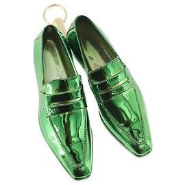 Berluti Key Ring metal Green Auth 186358M Green