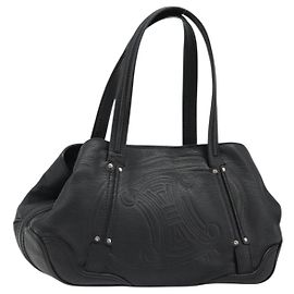 Céline Borsa CELINE Triomphe in pelle nera argento 185601A Nero Argento
