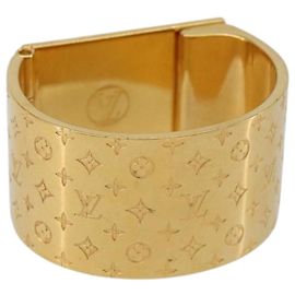 LOUIS VUITTON Anel de Cachecol Monogram Nanogram Dourado M00226 Auth 186230A Outro Monograma