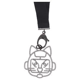 CHANEL Cat Robot Halskette Metall Schwarz CC Auth 185784M Schwarz