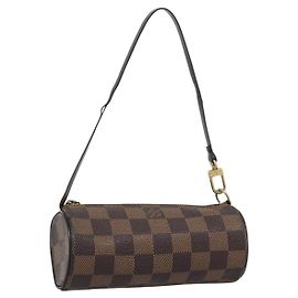 LOUIS VUITTON Pouch Papillon Damier Ebene Auth LV 187564 Damier ebene