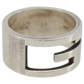 GUCCI icon Ring Metall Silber Auth SW2360V Silber