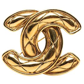 Broche Chanel Coco Mark Dourado