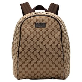 Gucci GG Canvas Backpack Brown Beige