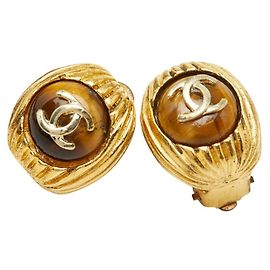 Orecchini a clip Chanel Vintage Coco Mark D'oro