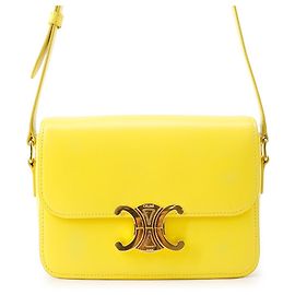 Céline Borsa a tracolla Celine Teen Triomphe in pelle Giallo