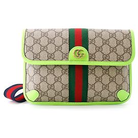 Borsa a tracolla Gucci Ophidia GG Supreme Rosso Verde