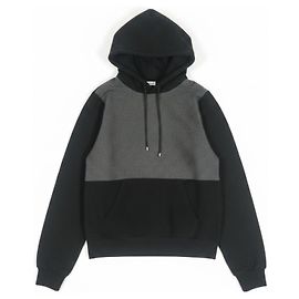 Sudadera con Capucha Balenciaga Colorblock Negro Gris