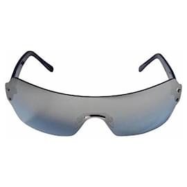Moschino Blue Gradient Shield Sunglasses Blue