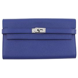 Hermès Hermes Kelly Long Wallet Blue