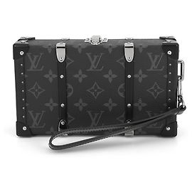 Louis Vuitton Monogram Eclipse Wallet Trunk Clutch Bag Black