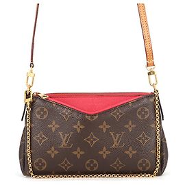 Bolso de mano con correa Louis Vuitton Monogram Pallas Fucsia