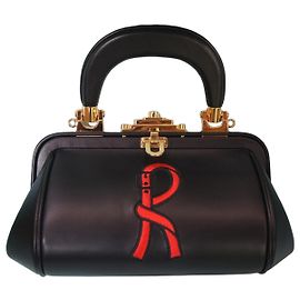 Roberta di Camerino Black Leather Top Handle Handbag Black