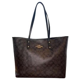Sac Tote Coach Signature Monogramme Marron Marron