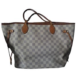 Louis Vuitton Neverfull MM Damier Azur Bolso Tote Damier ebene