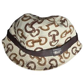 Gucci Horsebit Canvas Bucket Hat - Beige/Brown Brown Beige