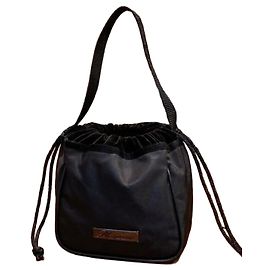 Blumarine Mini Borsa a Secchiello in Nylon Nero Nero