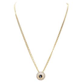 Collier Chopard, "Happy Spririt", or jaune, diamants et nacre bleue.  Autre