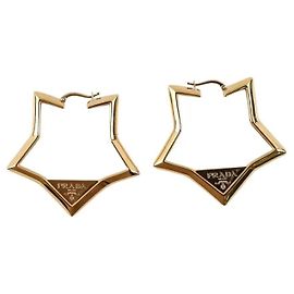 Prada Boucles d'oreilles dorées Doré
